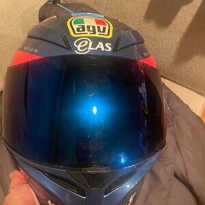 Agv K3 Bright Pink Motorcycle Helmet guy Martin Britten autographed 2017 xtra